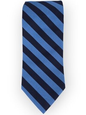 Brooks Brothers Men's Blue And Navy Striped 100% Silk Ties EUC Beautiful